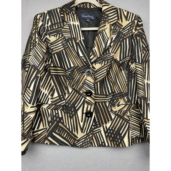 Evan-Picone Jackets & Blazers - Evan-Picone Blazer Womens 12 Abstract Print Three Button Jacket Artistic